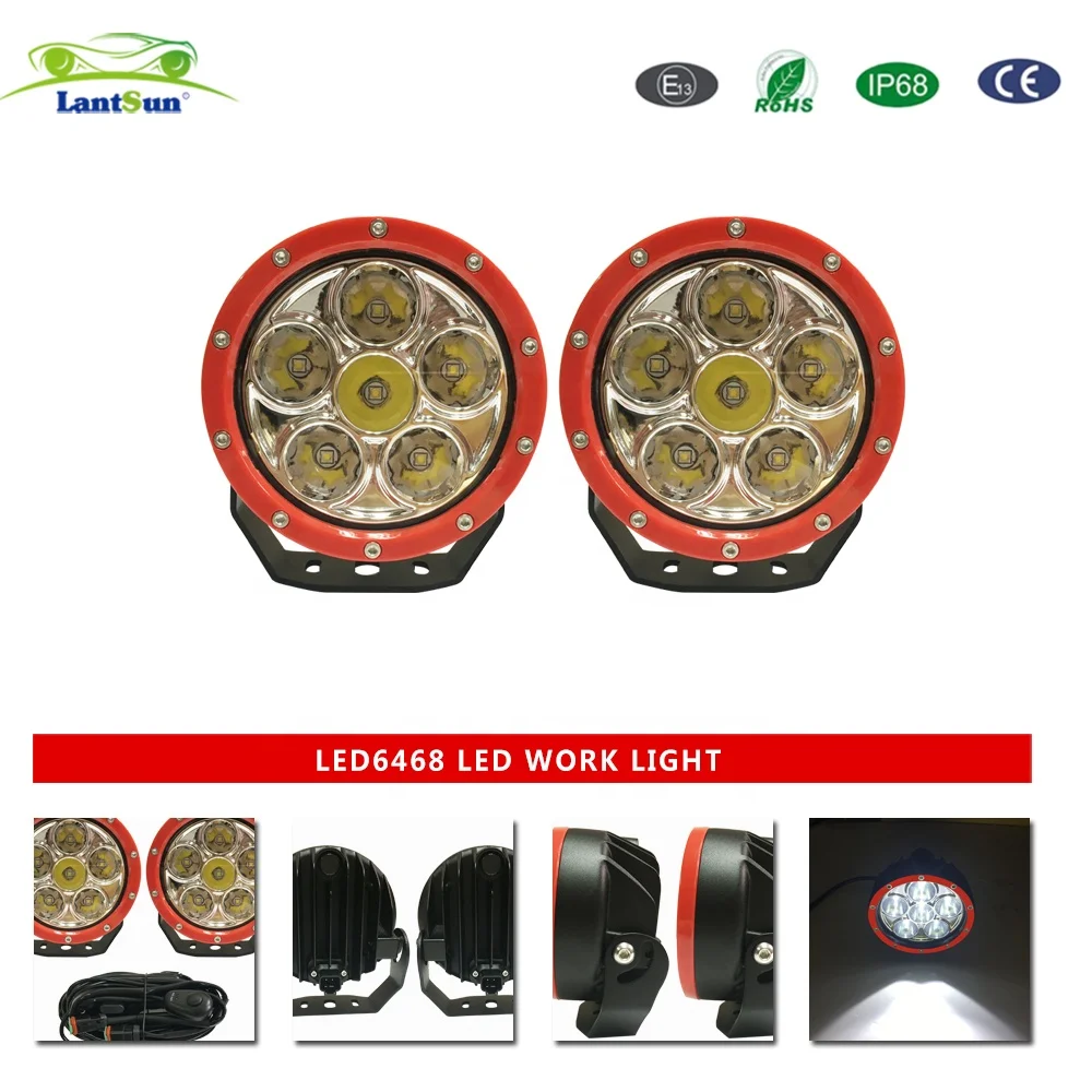 60W IP67 leds car lights 12v outdoor led work light(1 pair) LED6468