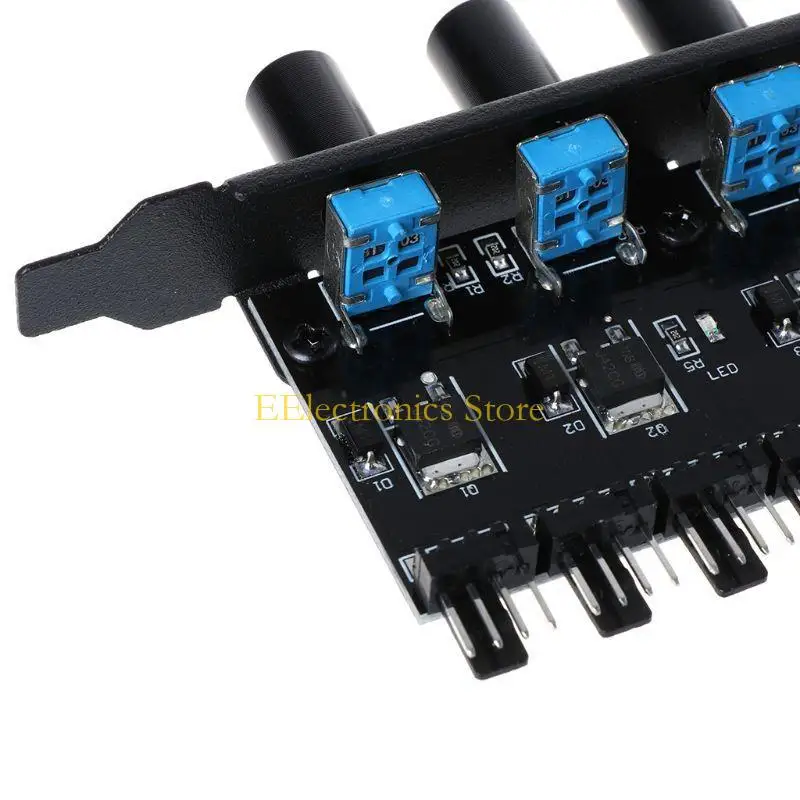 

B03C 4-контактный вентилятор PWM, источник питания 12 В, разветвитель на 1–8, 8-канальный удлинитель-концентратор,