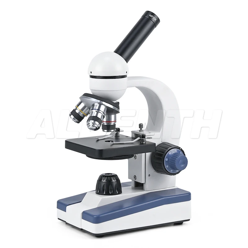 

40X-400X Monocular Biological Microscope With LED Light Coarse Fine Adjustment For Scientific Experiments Teaching Students