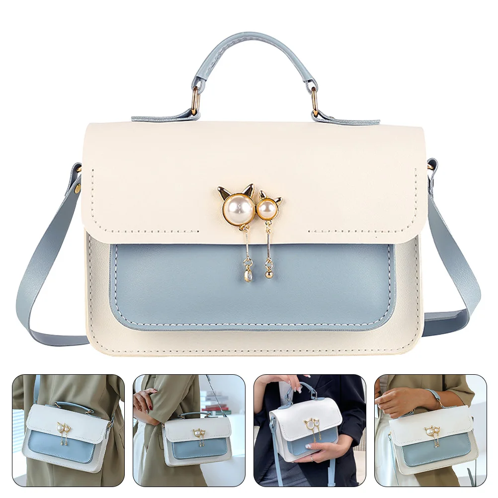 

DIY Braided Material Kit PU Large Capacity Bag Knitting Kit Tote Shoulder Craft Supplies Knitting Set Gifts Hat