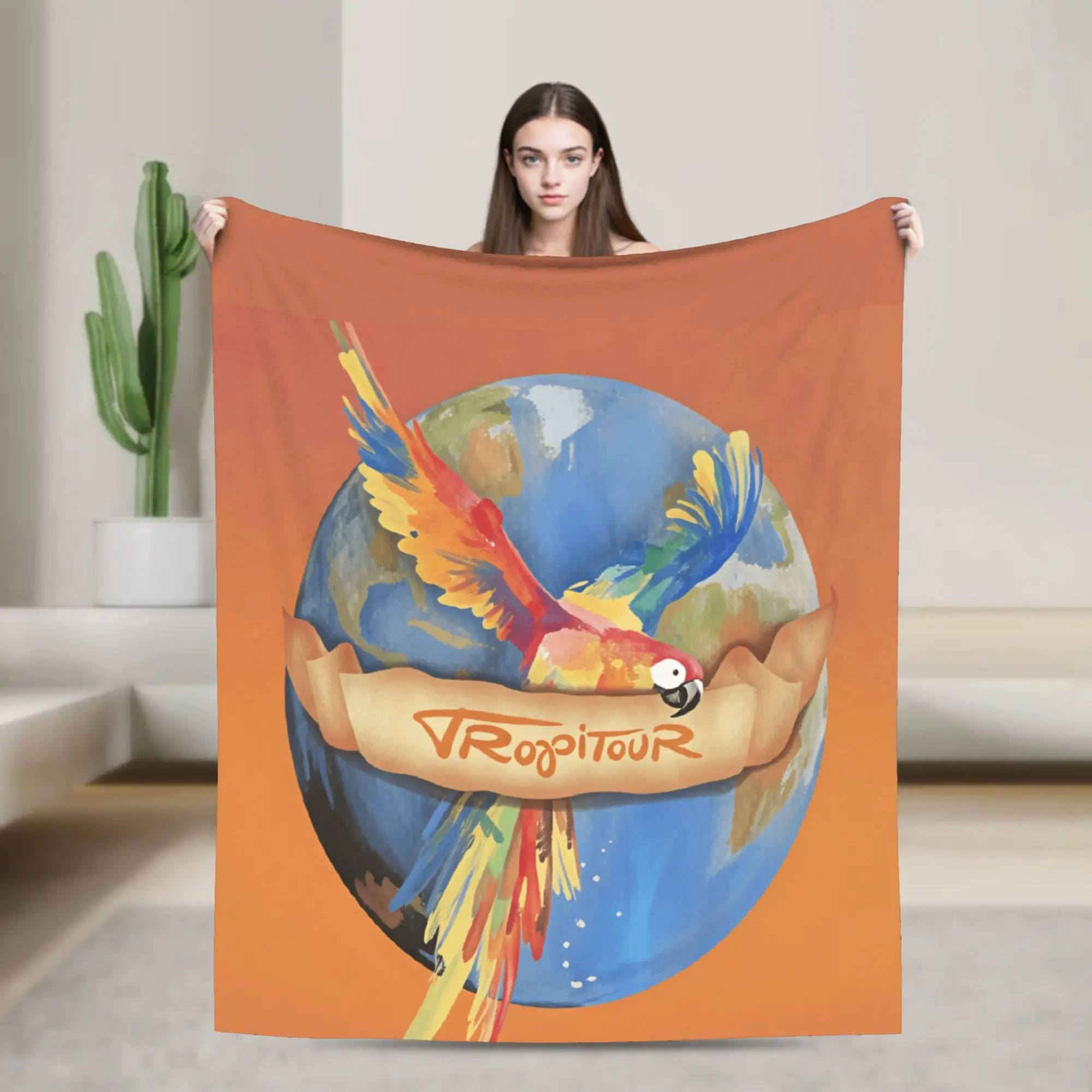 Karols G Tropicoqueta Tour 2026 Blanket Kids Adults  Flannel Bedding Throws For Outdoor Soft DIY Quality Bedspread Gift
