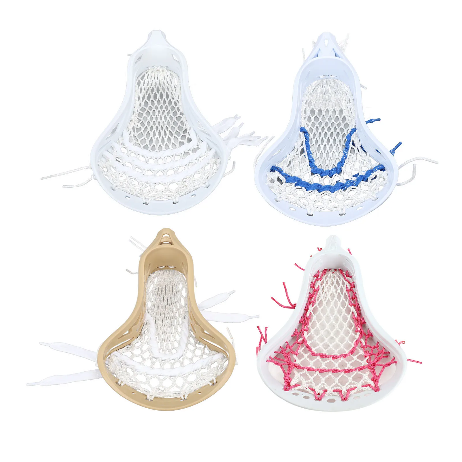 

Head Head Mesh Strung Lacrosse Stick Head Wear Proof Nylon Stick Heads for Training Competition Mesh Strung Lacross Stick Heads