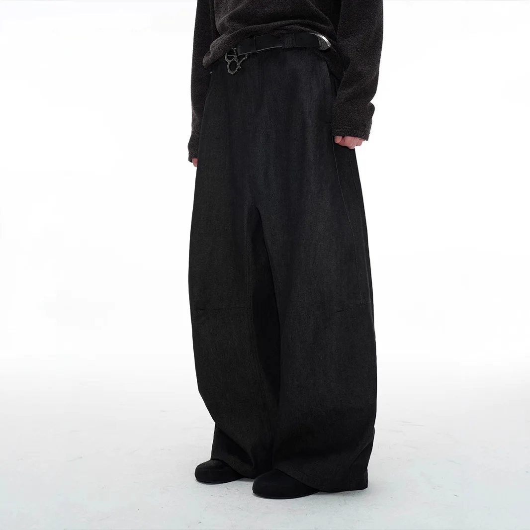 بنطلون جينز رجالي من Cleanfit فضفاض مناسب واسع الساق للجنسين بنطلون ملابس الشارع الأساسية High Street Y2K بنمط فاسق #1