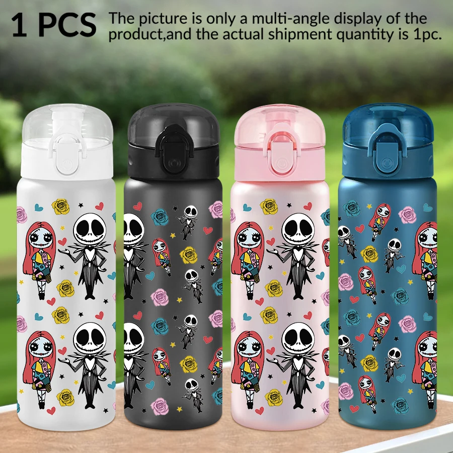 

1Pc Disney, Skull, Pumpkin King, 26oz Plastic Water Bottle Sports Water Cup with Lift Rope Birthday/Back To School Gift