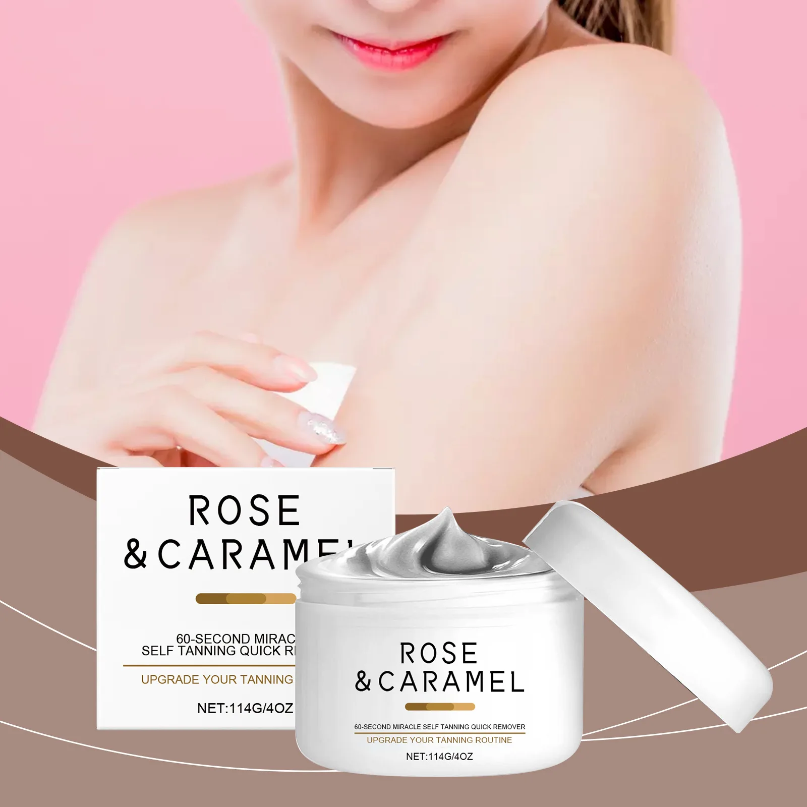 

Rose & Caramel Body Exfoliator Deep Cleansing Remove Dead Skin Brightening Tender Smooth Natural Organic Scrubs Treatments 114g