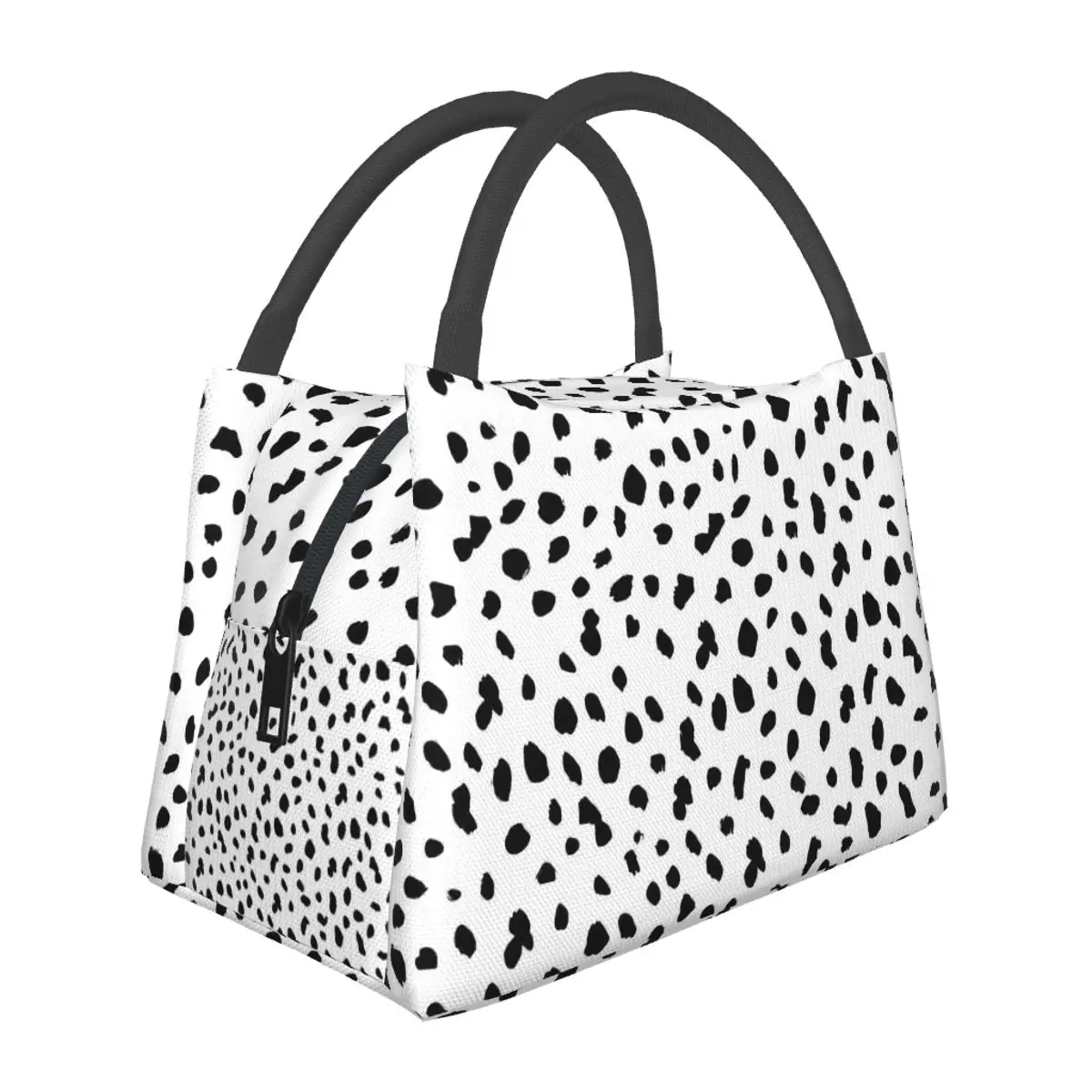 

Dalmatian Dog Lunch Bag Black and White Aesthetic Lunch Box For Girls Outdoor Picnic Cooler Bag Designer Thermal Lunch Bags