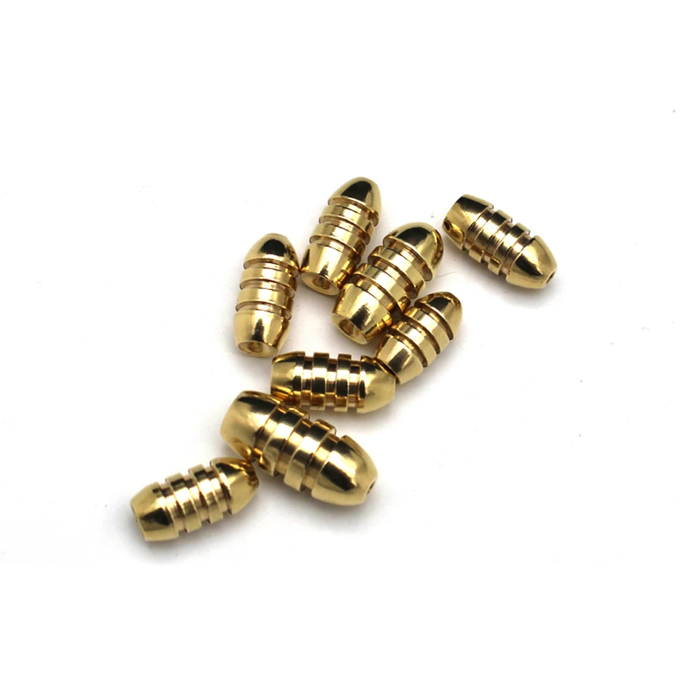 20 Stück Messing Kupfer Angeln Sinker Gewichte RIG 1,8g 3,5g 7g 10g Set für Weichköder Rigging und Fliegenbinden Tackle Zubehör – Detail 11