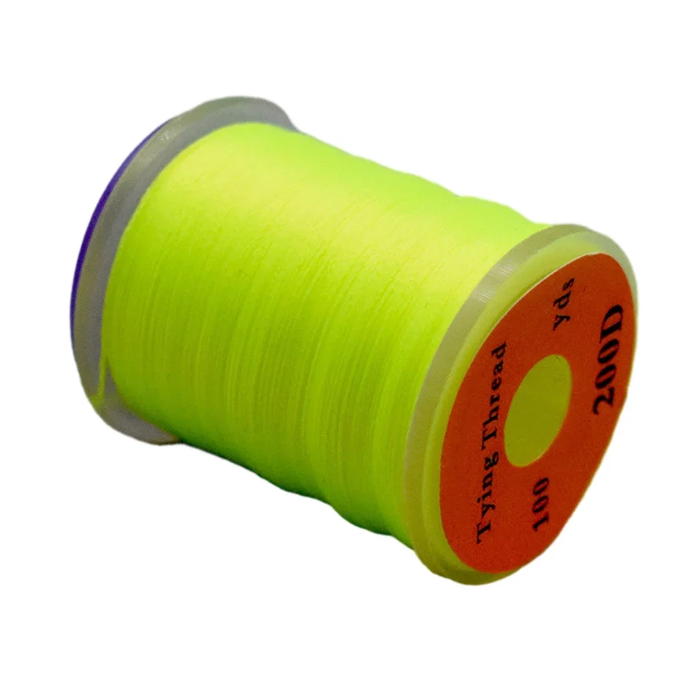 Druable Practical Brand New Fly Tying Thread 200D Tying Material 100 Yards Long Fluorescent For Fly Fishing Hook