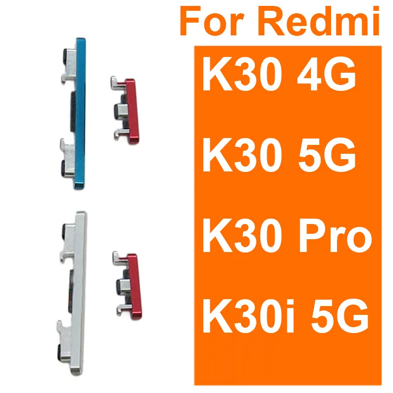 

Боковая кнопка включения и выключения громкости для Xiaomi Redmi K30 Pro K30i 4G 5G, переключатель регулировки громкости вверх и вниз, детали клавиш