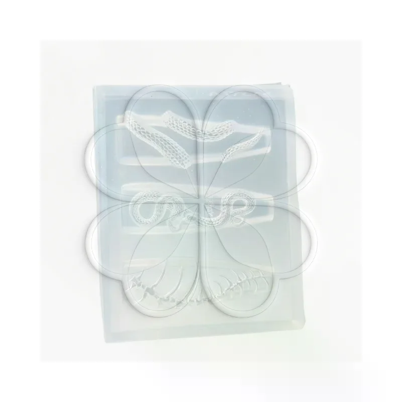3D Silicone Nail Art Mold Snake Skeleton Design High Temperature Resistant DIY Nail Decor Tool for Gifts