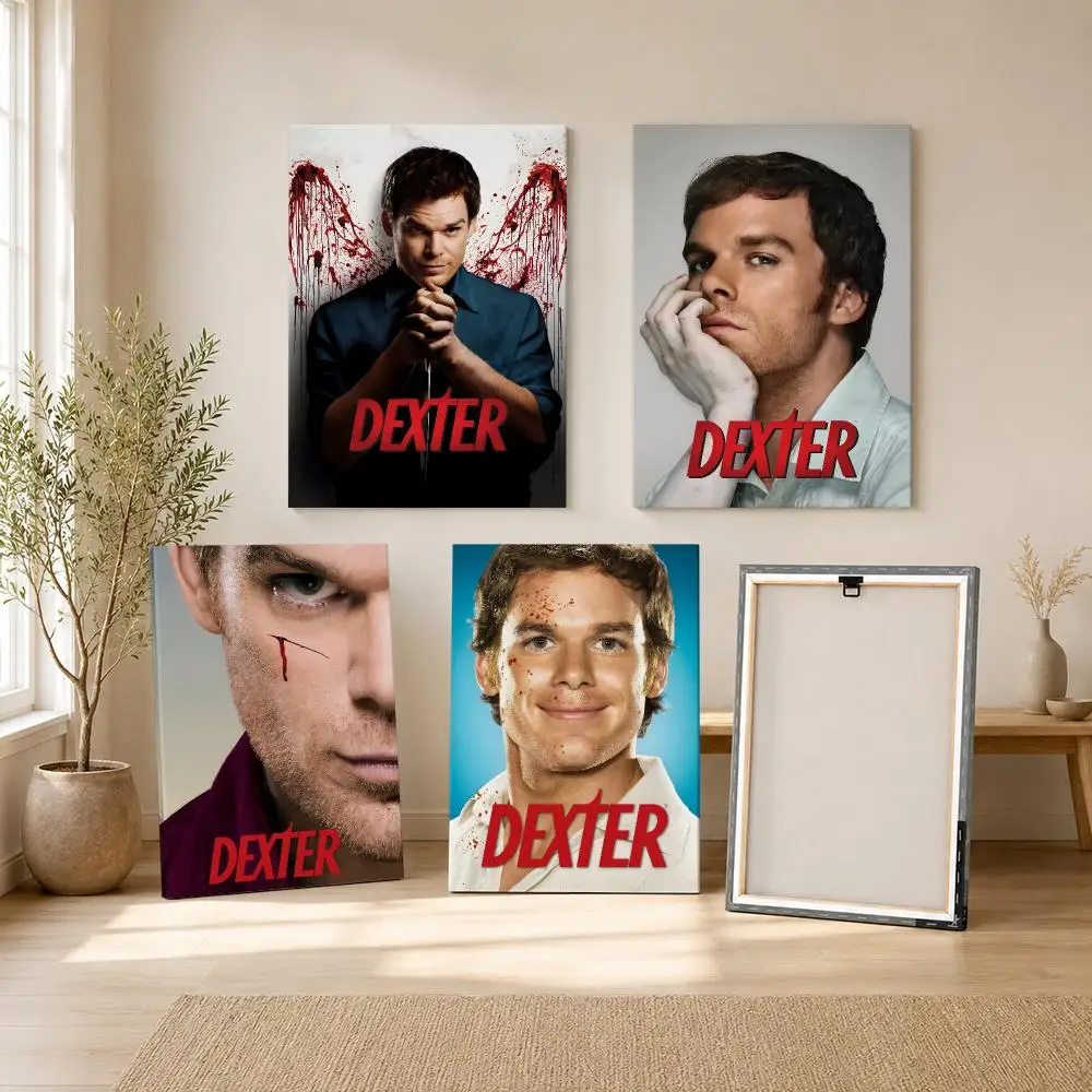 D-Dexter Morgan TV Horror Series Poster HD Canvas Wall Art With Inner Frame Gallery Wrapped Ready To Hang Home Decor