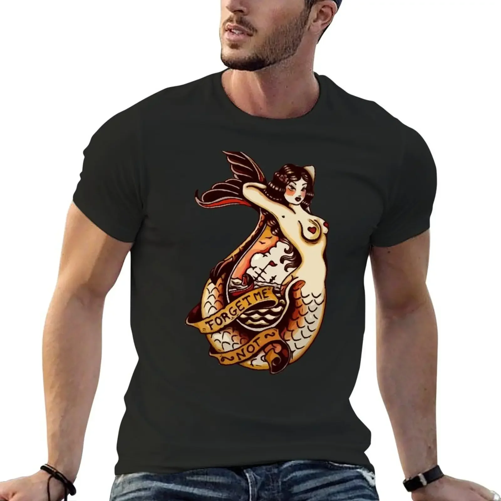 

Sailer Jerry Mermaid T-Shirt funny shirt cotton anime stuff new gifts and t-shirts plus size tops men t shirts high quality