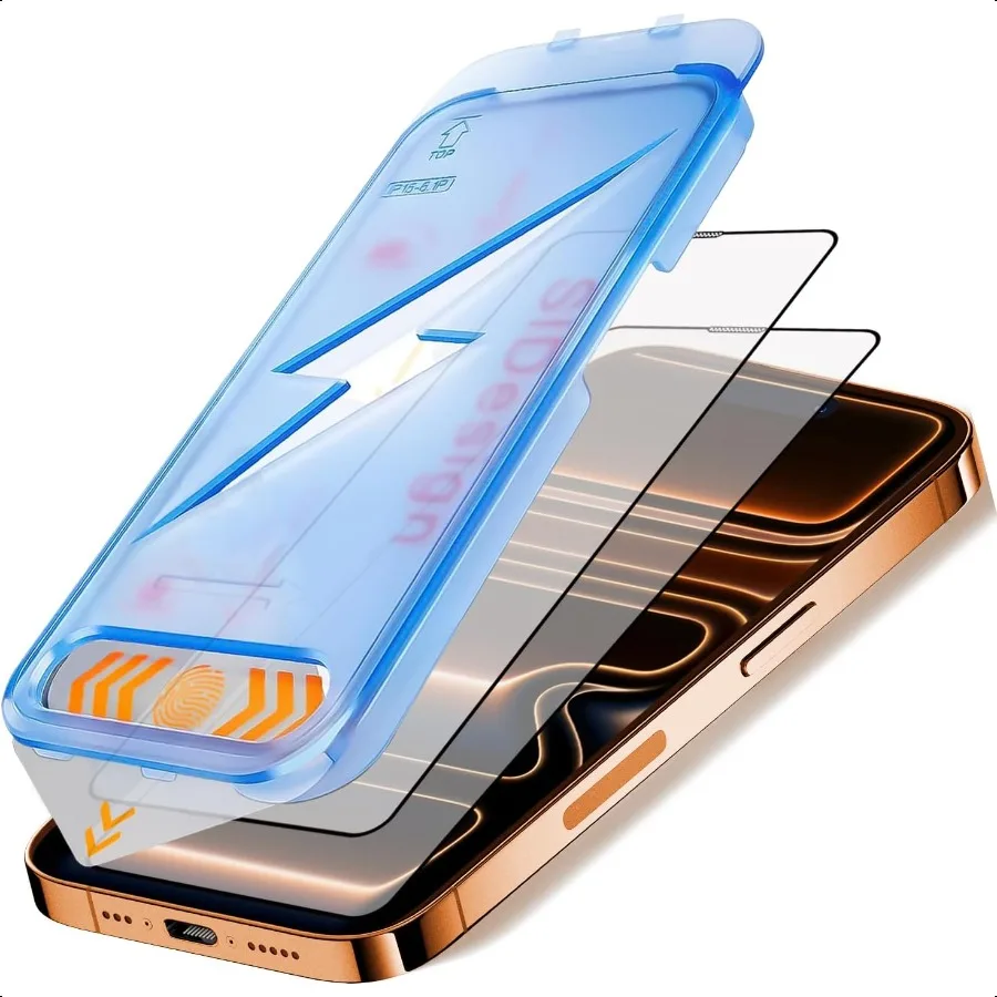 

For iphone 17 Pro Max Screen Protector 6.9inch Tempered Glass 9H Hardn 2Pack with Installation Kitautomatically removing dust a