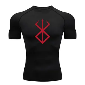 Berserk Anime Kompression Herren t -Shirt Rashgard Short Snot Tops zweite Haut Bodybuilding t -Shirt trocken eng eng eng Hauptverkäufe Racata zweite weibliche Haut - №6