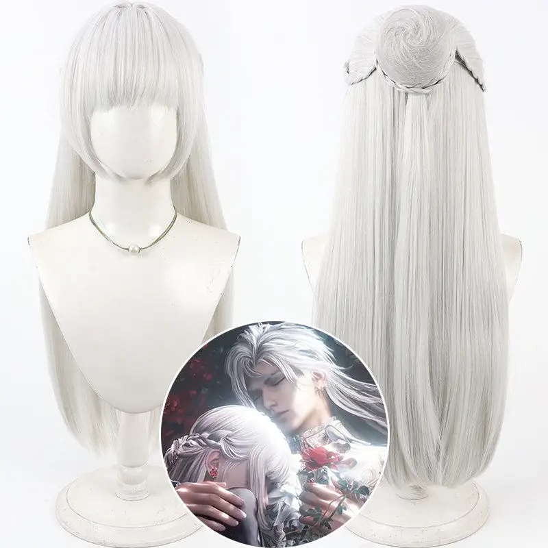 

Парик для косплея Love and Deepspace Sylus, термостойкий, из синтетических волос, для Хэллоуина и ролевых игр + бесплатная шапочка для парика