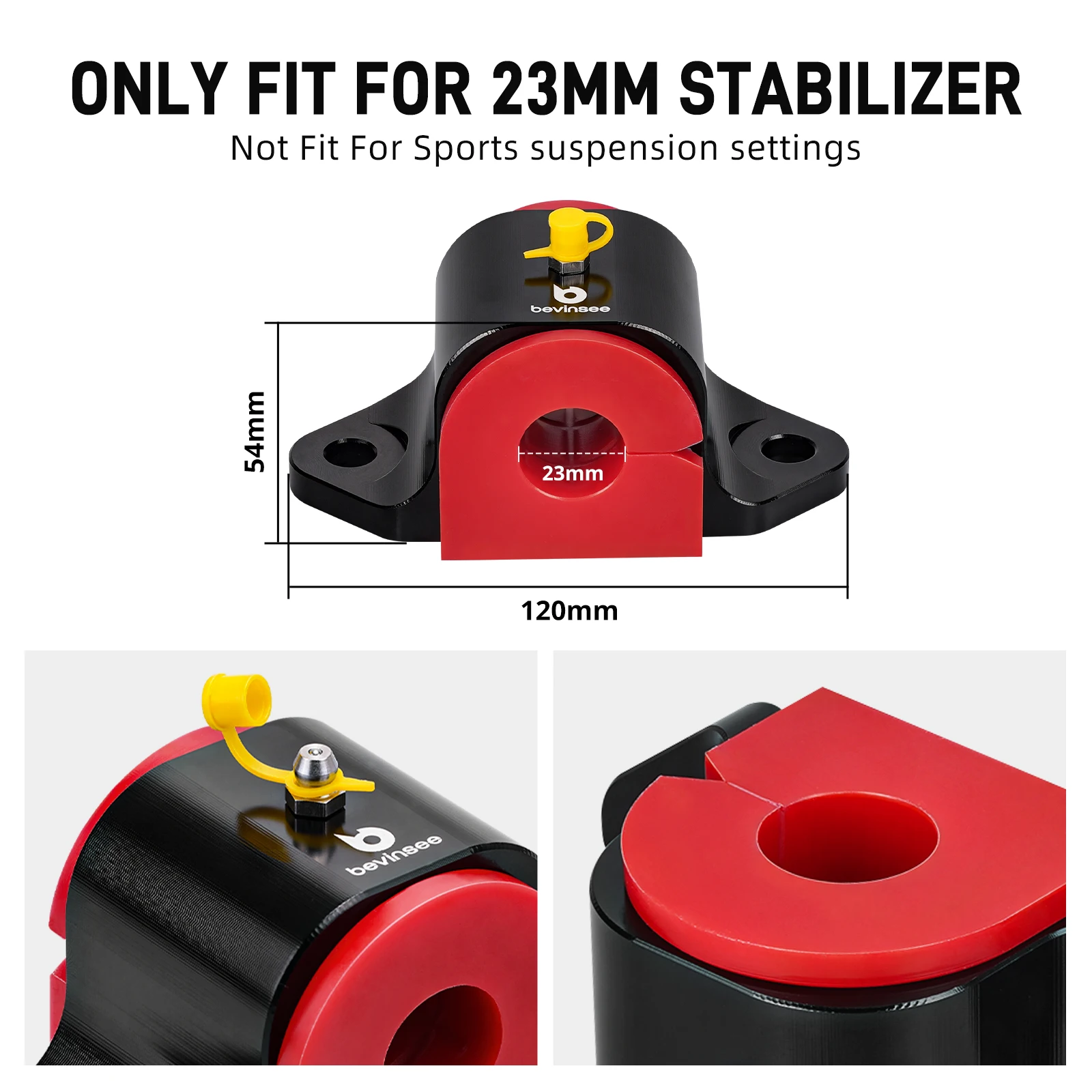 80A Polyurethane Front Anti Roll Sway Bar Bushings with Brackets fit for BMW E46, Replace for 31351097179, 31351094552