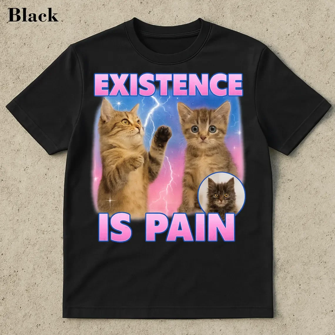 Fashion Funny Cat Meme Graphic T Shirt Men Women Humor Fashion T Shirts Casual Streetwear T-shirts