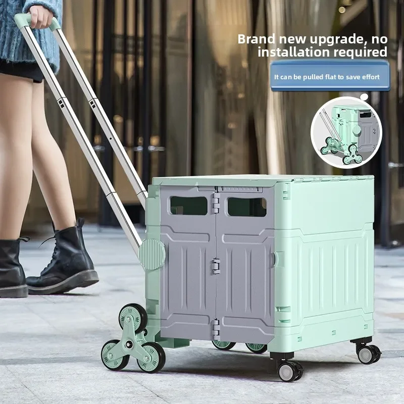 Carrito de compras plegable duradero y pequeño para llevar verduras, para uso doméstico, para subir escaleras, para pícnic, para exteriores, para supermercado, para campamento
