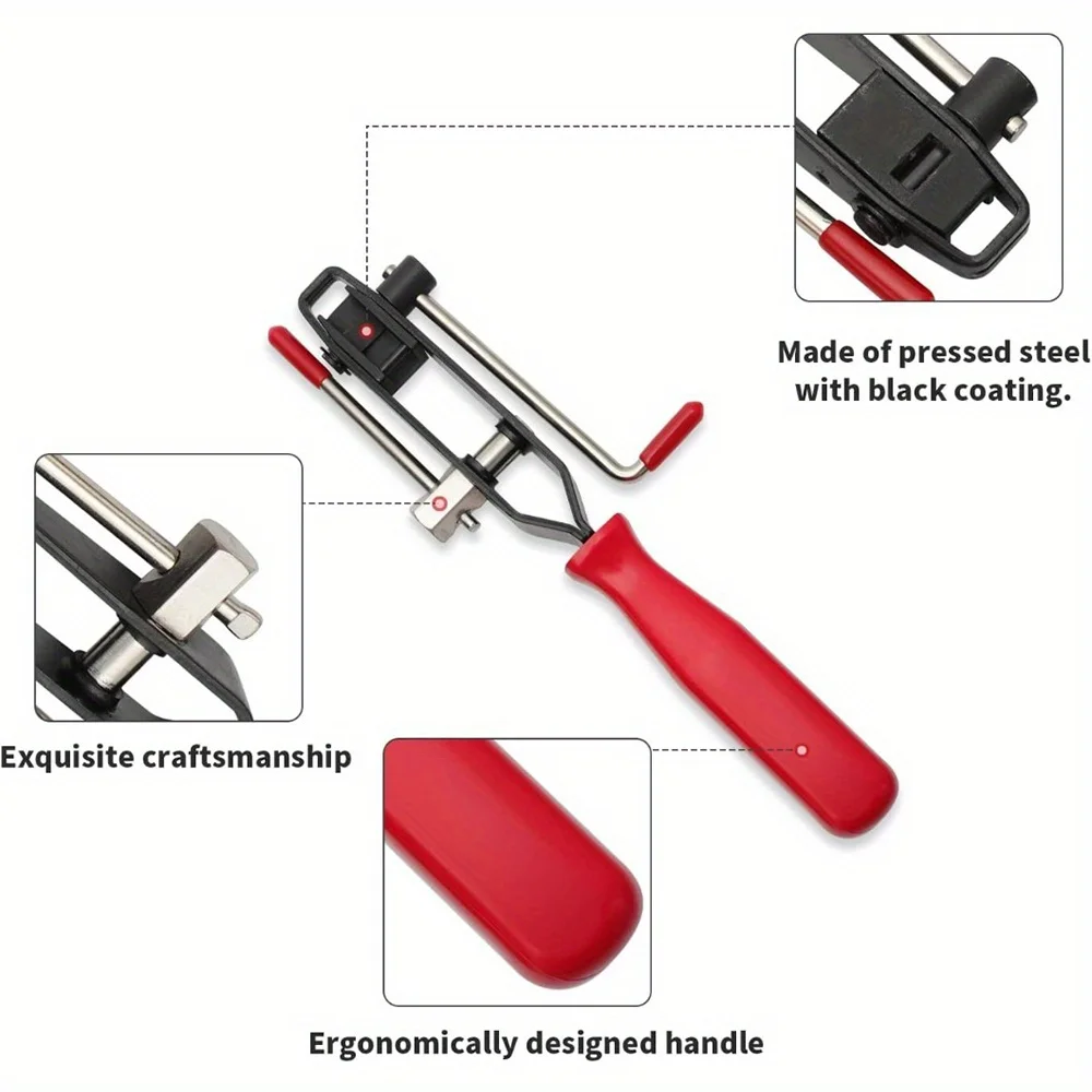 Imagem -05 - Kit de Ferramentas Manuais de Dobra de Carro para Filtro de Combustível de Tubo de Escape e Ferramenta de Instalação Durável Multifuncional Alicate de Braçadeira de Inicialização de Junta cv 12 Peças