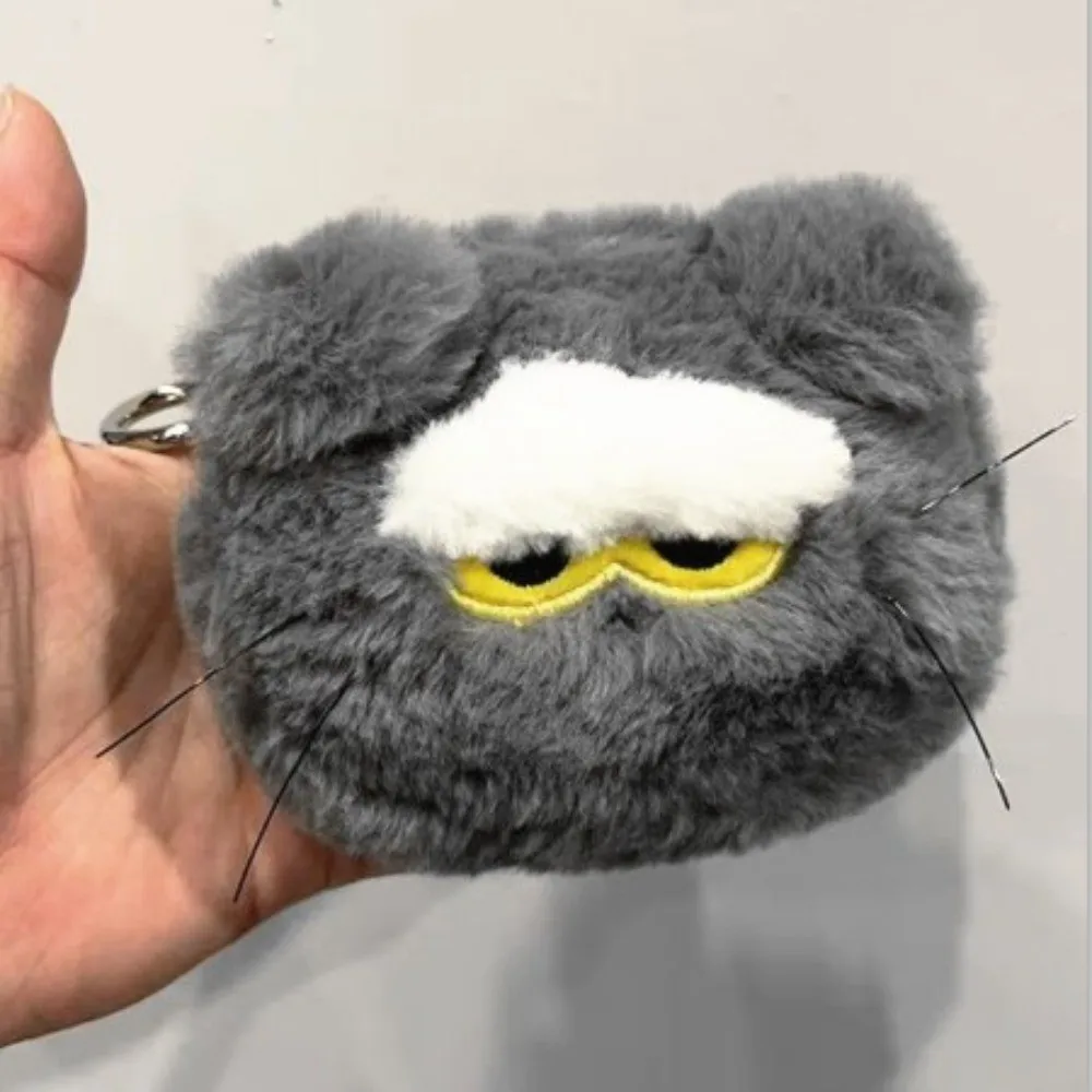 Kpop Idol g-dragon ZOA porte-monnaie en peluche porte-monnaie dessin animé mignon chat gris portefeuille