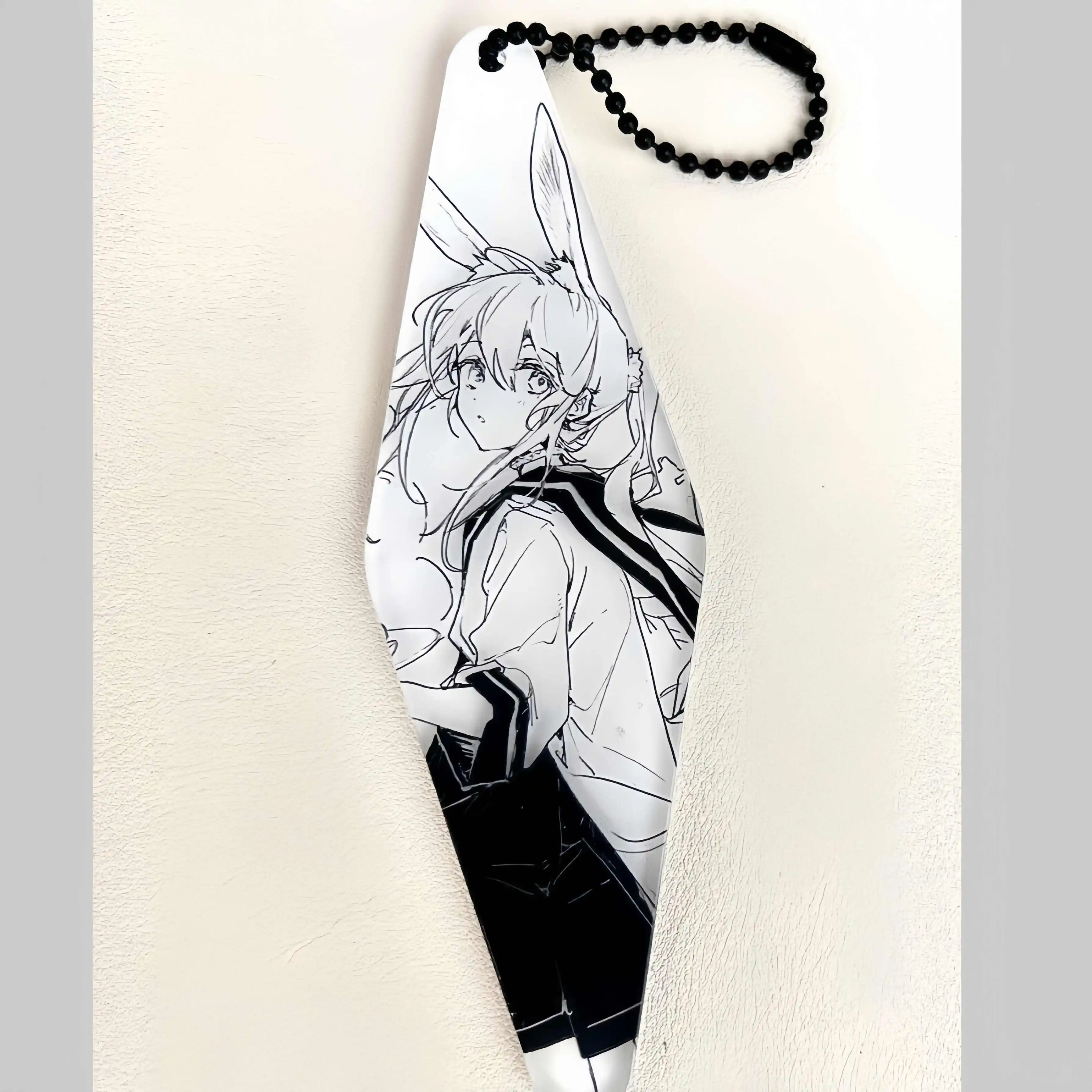 

New Arknights Amiya Game Peripherals Creative Black and White Acrylic Keychain School Bag Decoration Pendant Girlfriend Gifts