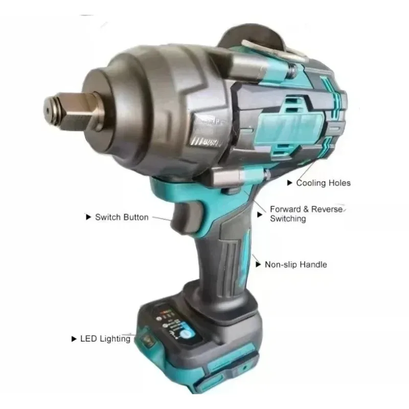 

Industrial Cordless Impact Wrench, Power Tool with Lithium Ion Battery, 21V