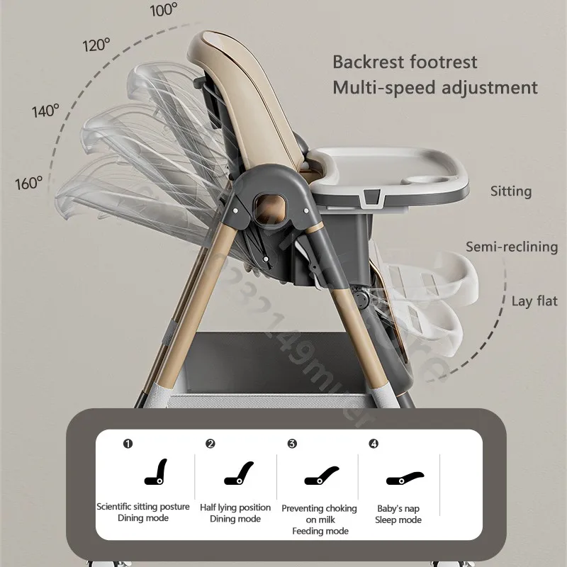 Chaise de salle à manger surélevée pour bébé, chaise de salle à manger multifonctionnelle pour enfants, chaise de salle à manger pratique pour bébé, fauteuil inclinable pour bébé