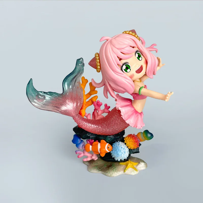 Sirena Anya Forger Gk Figura anime Modello premio carino Ornamento da tavolo Decorazione custodia per computer bambola Regali giocattolo alla moda da collezione