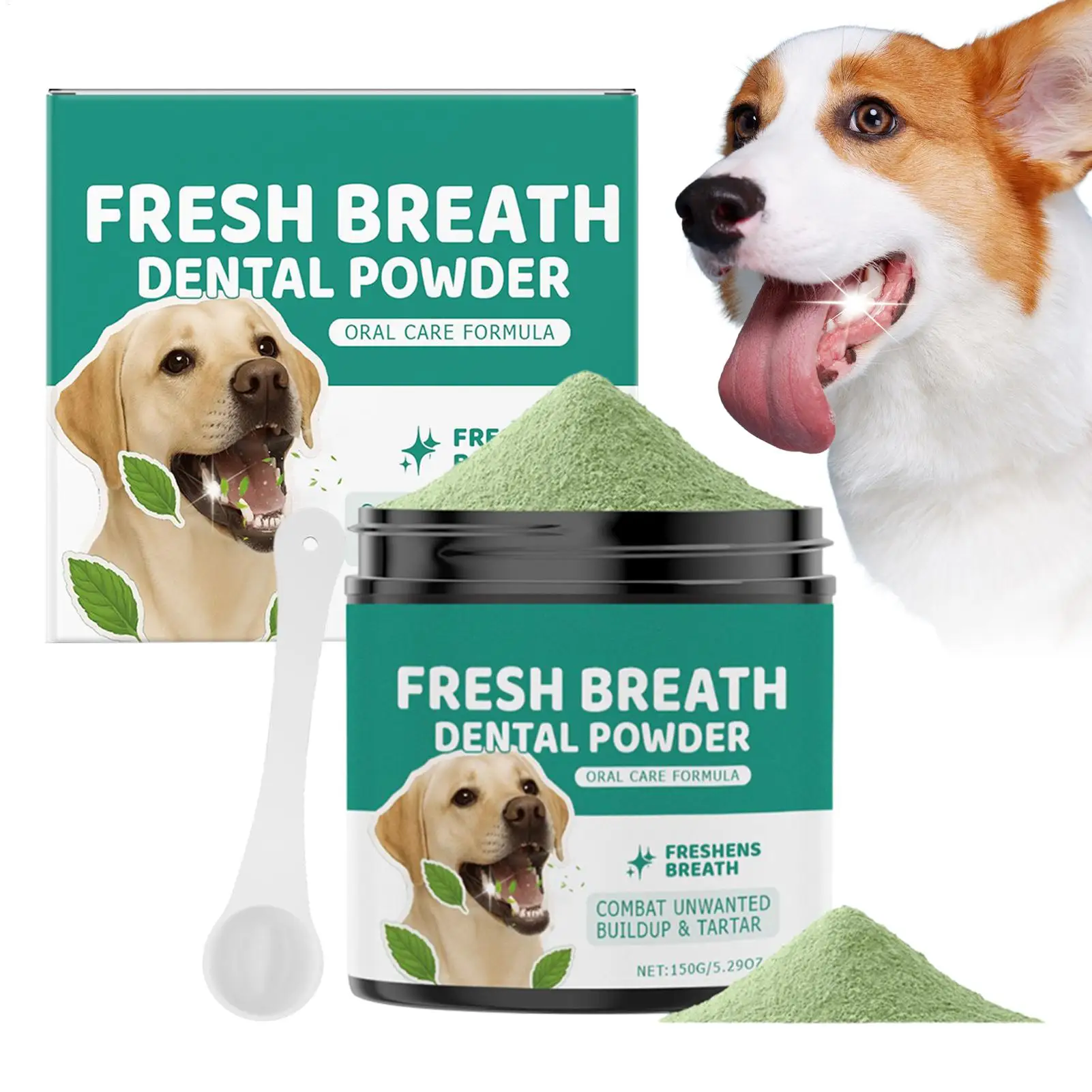 150g Dog Tooth Cleaning Powder Gentle Dental Care for Pets Tartar Plaque Remover Fresh Supplies Protect Dog Oral Gum Health