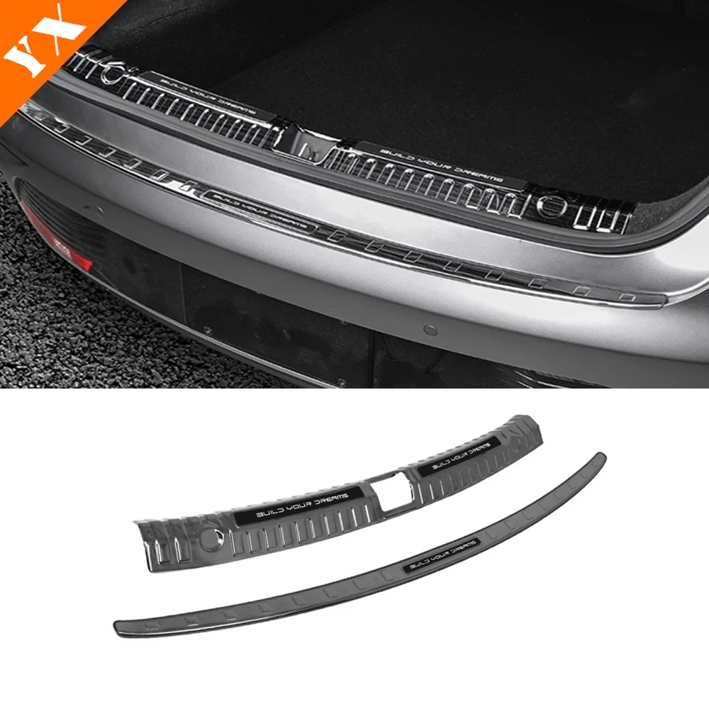 

For BYD Destroyer 05 Accessories 2022-2024 Stainless Black Silver Trim Car Rear Trunk Protector Plate Anti Hit/Dust sill Cover