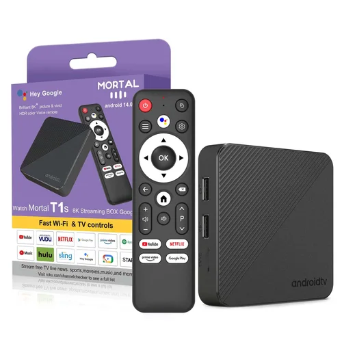 Android 14 TV BOX mortal t1s wifi6 SMART 4k home cinema free live tv decodificador allwinnerh313 Netflix youtube 100m Bluetooth
