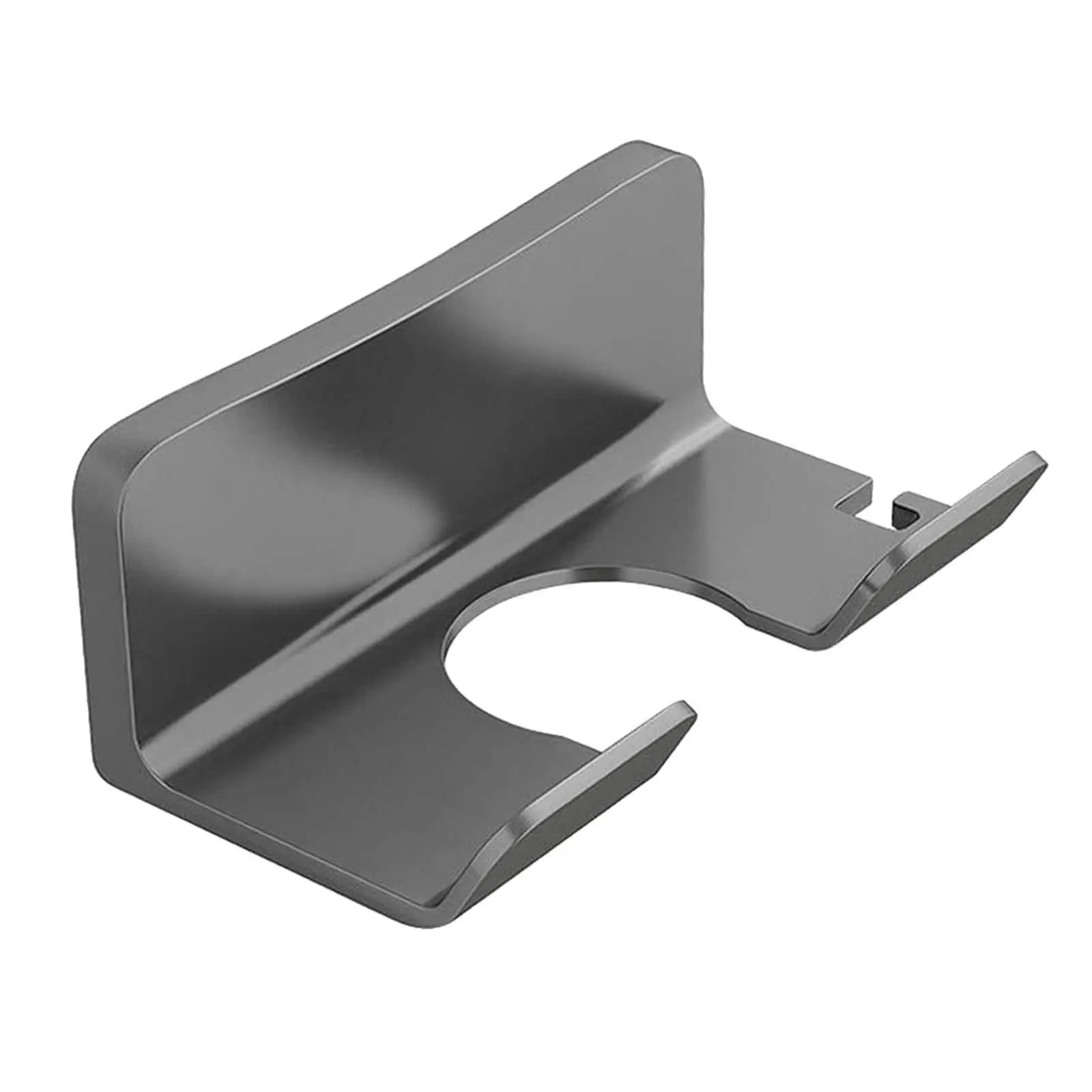 Portable Hair Dryer Holder Wall Mounted PP Plastic Rack with Plug Slot for Cordless Dryer Storage for Home Bathroom Use