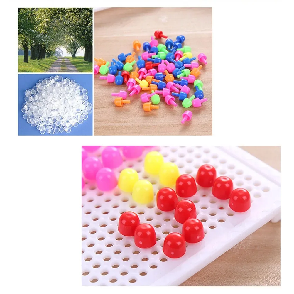 Paddenstoel Nagels Peg Puzzel Set Kids Pegboard Educatief Gebouw Bakstenen Diy Peg Puzzel Bord Speelgoed 3d Games Kinderen