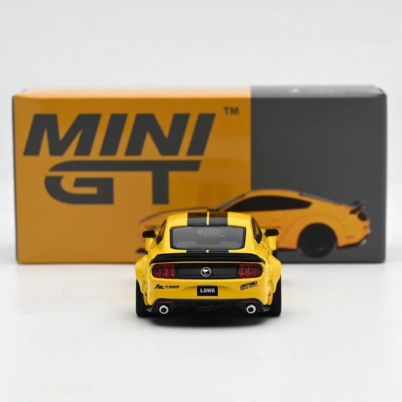 MINIGT 1:64 LibertyWalk LBWK MUSTANG Model samochodu z potrójnej stopowej konstrukcji