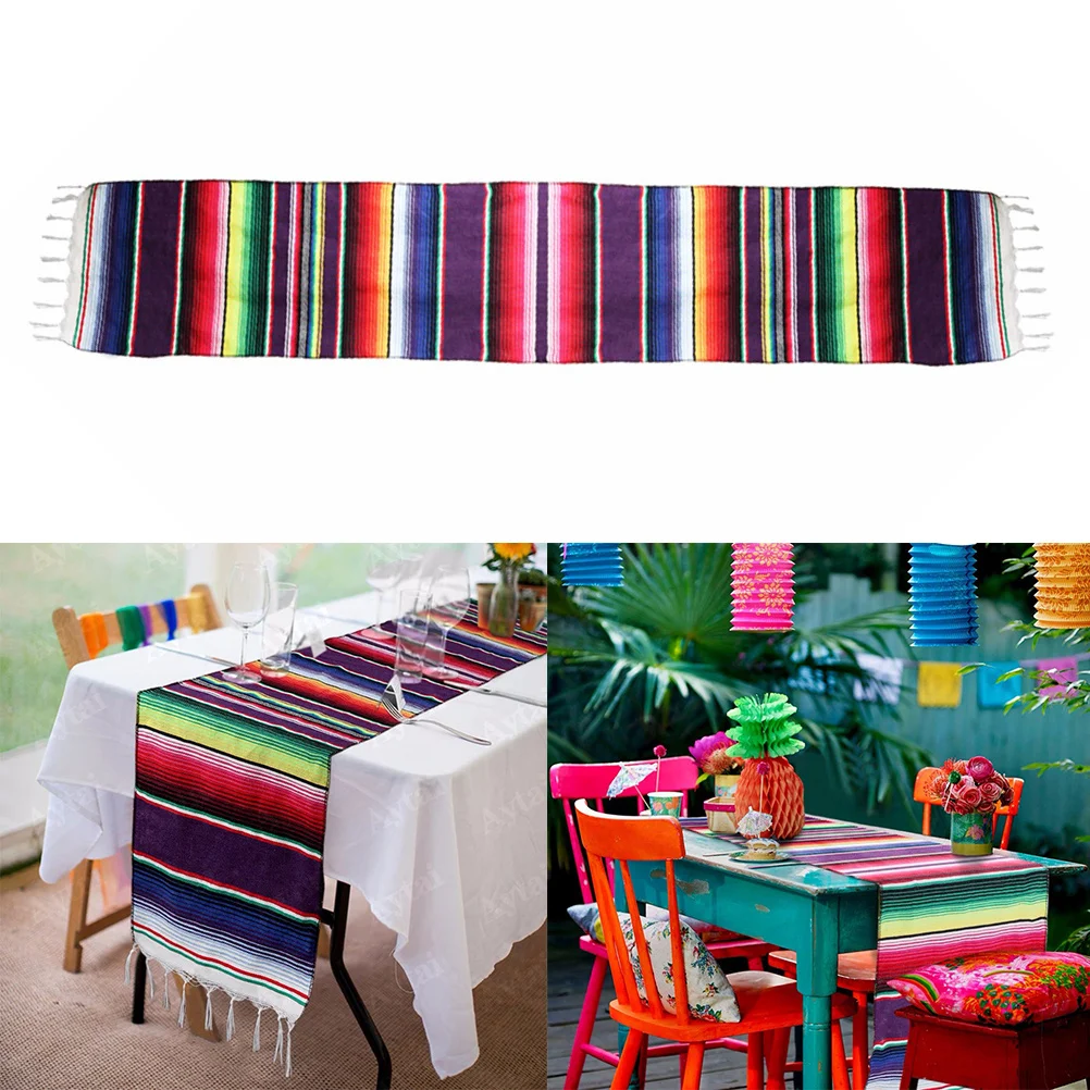 

35X215Cm Colorful Fabric Roll For Dining Tea Table Shoe Cabinet Stand Home Party Decoration Table Flag