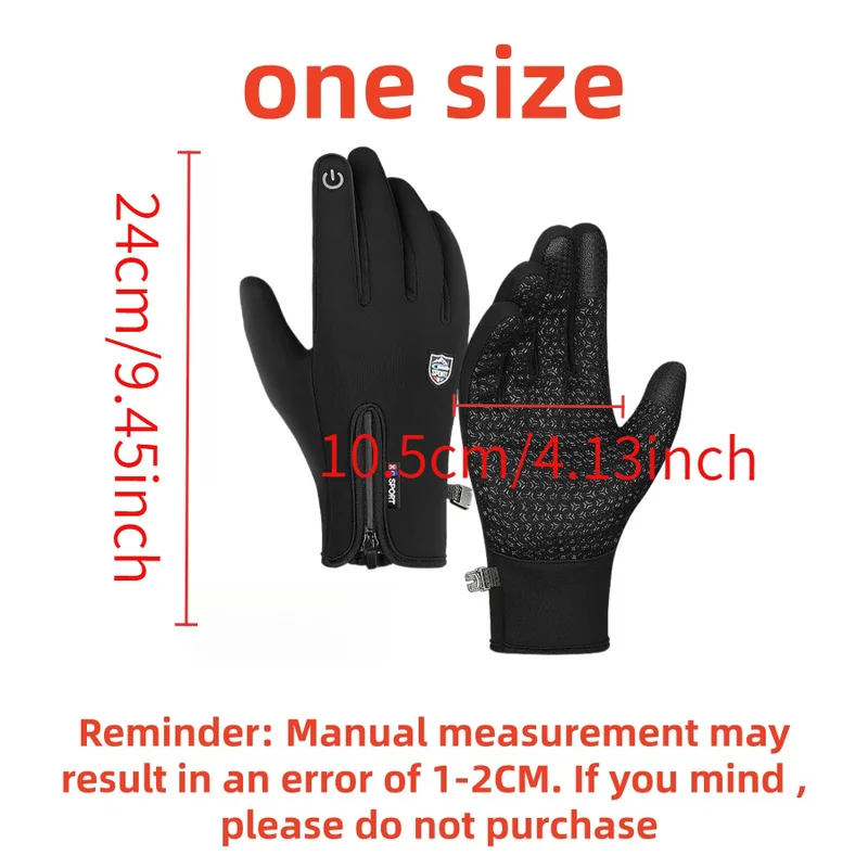 Thermal Winter Gloves Touchscreen Outdoor Warm Unisex Anti-Slip For Cycling Skiing Running Hiking Activities