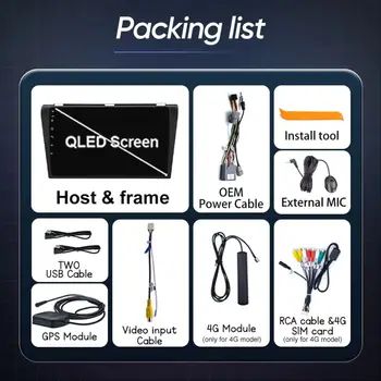 Bezdrátové Android CarPlay pro Mazda 3 2004 2005 2006 2007 2008 2009 Autorádio s multimediálním přehrávačem BOSE Stereo GPS Bez 2Din DVD 8 nejlepší prodej stereo obrazovka Mazda 3 2008 - №6