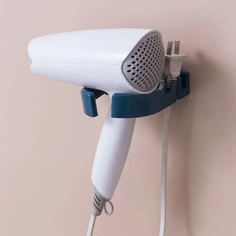 

Punch Free Wall mounted Hair Dryer Holder Stand Hands Free Hairdryer Storage Rack Bracket Hook Bathroom Accessories