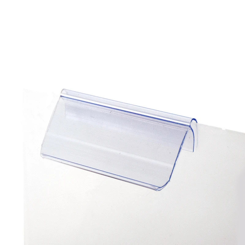 50pcs Plastic Clear Label Display Card Holder Clamp Clip Supermarket Retail Fruit Basket Price Promotion