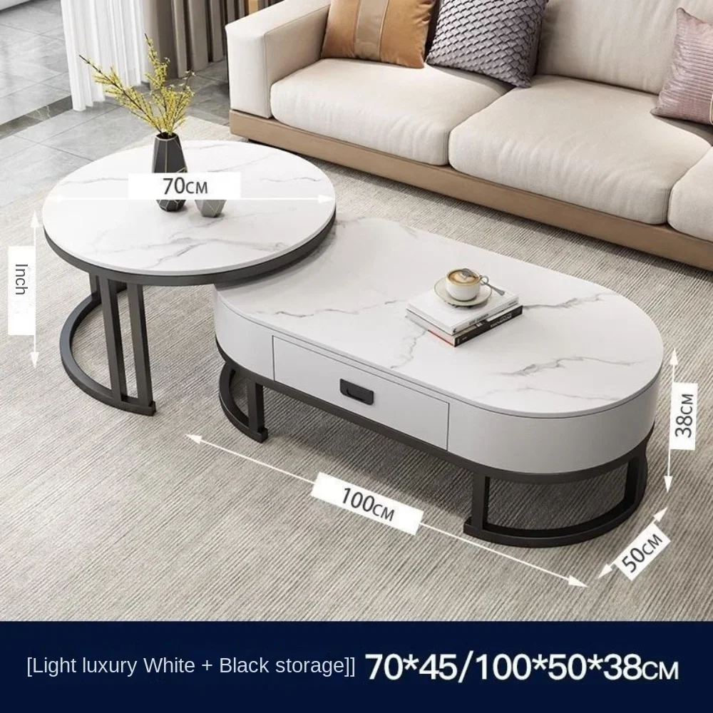 

Rock tea table is luxurious, modern and simple. The retractable small-sized floor cabinet in the living room of the household is