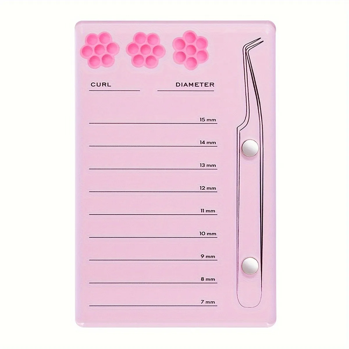 Eyelash Extension Scale Holder Magnetic Acrylic Lash Board Glue Pallet Cup Clean Hygienic False Eyelash Pad Eyelash Makeup Tools