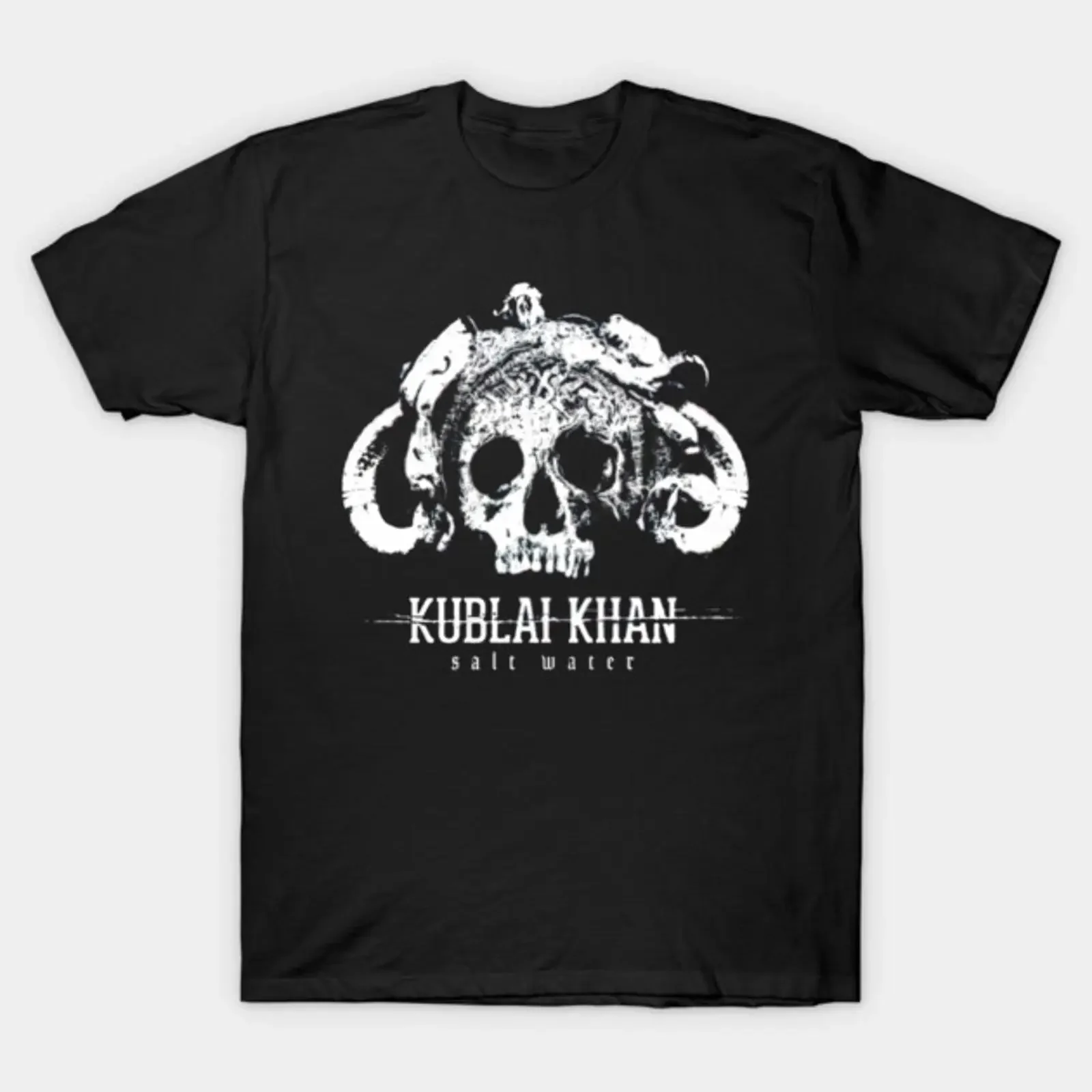 Kublai Khan Sale Waeer Skull Logo Metalcore Band Hoshi Pan 23 T Shirt vintage Washed streetwear Slightly Casual Versatile