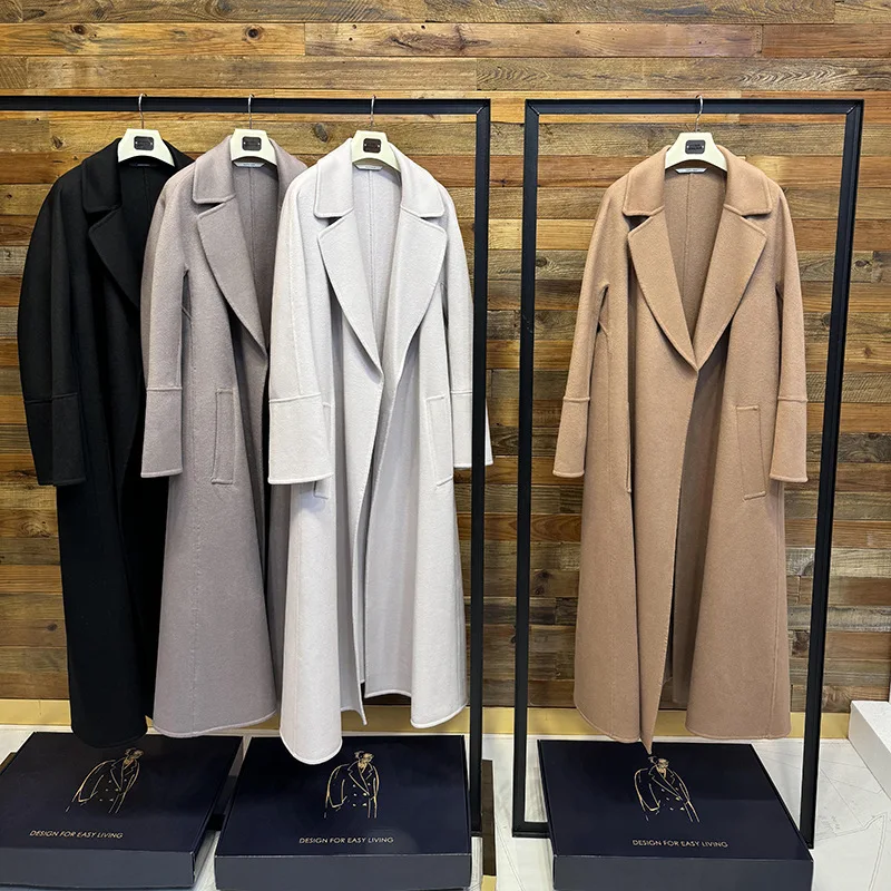 New Autumn/Winter Long Double-Faced Wool Coat