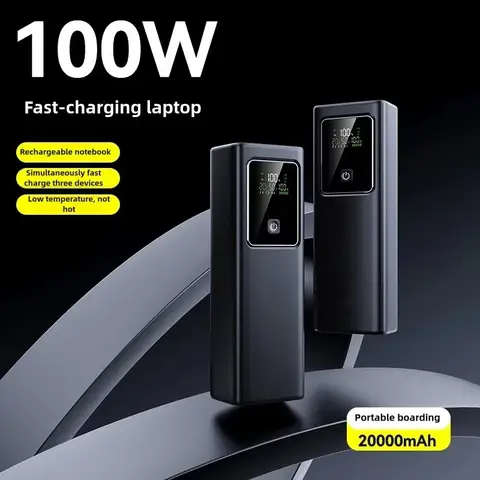 Portable Fly Super Fast Charge 100W 20000mah Powerbank External Battery Laptop Travel Multifunctional Auxiliary Backup Battery
