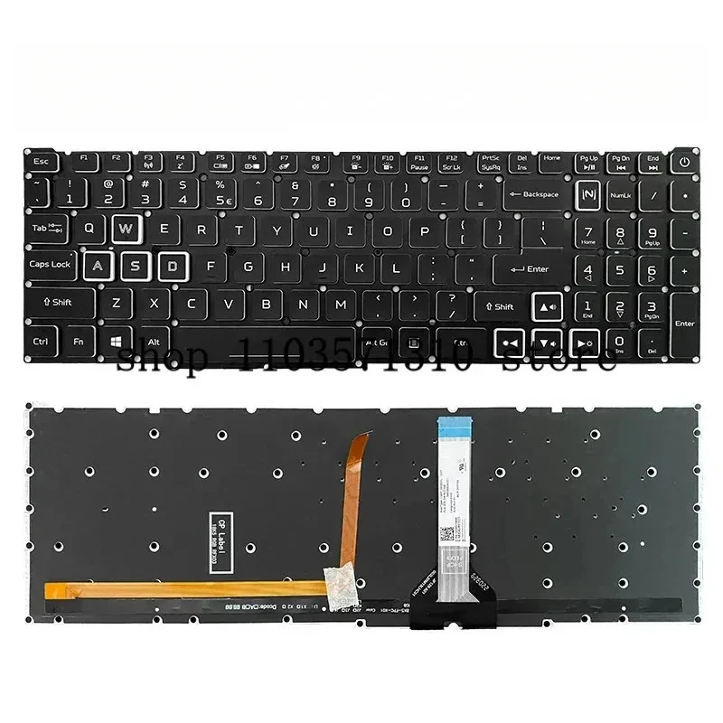 New Original laptop keyboard for Acer Nitro 5 AN515-56 AN515-46 AN515-57 alAN515-58 AN515-58-51R3/52sm/76rw AN515-45 n20c1 JM