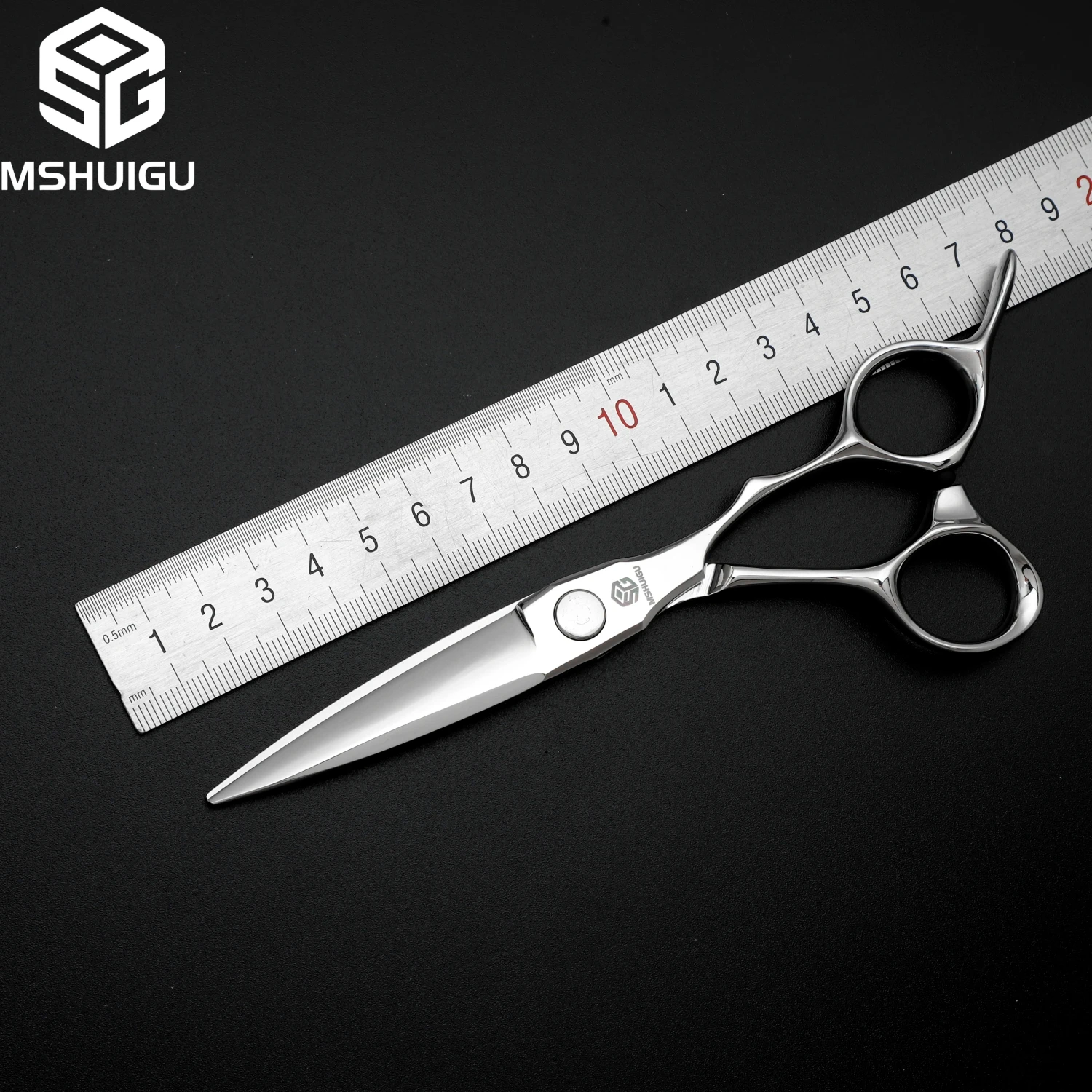 MSHUIGU Professionelle Haarstrukturschere, gebogene Klinge, kann Schere, Friseurschere, Werkzeugzubehör, Japan vg10 Stahl, 15,2 cm verschiebbar – Detail 16