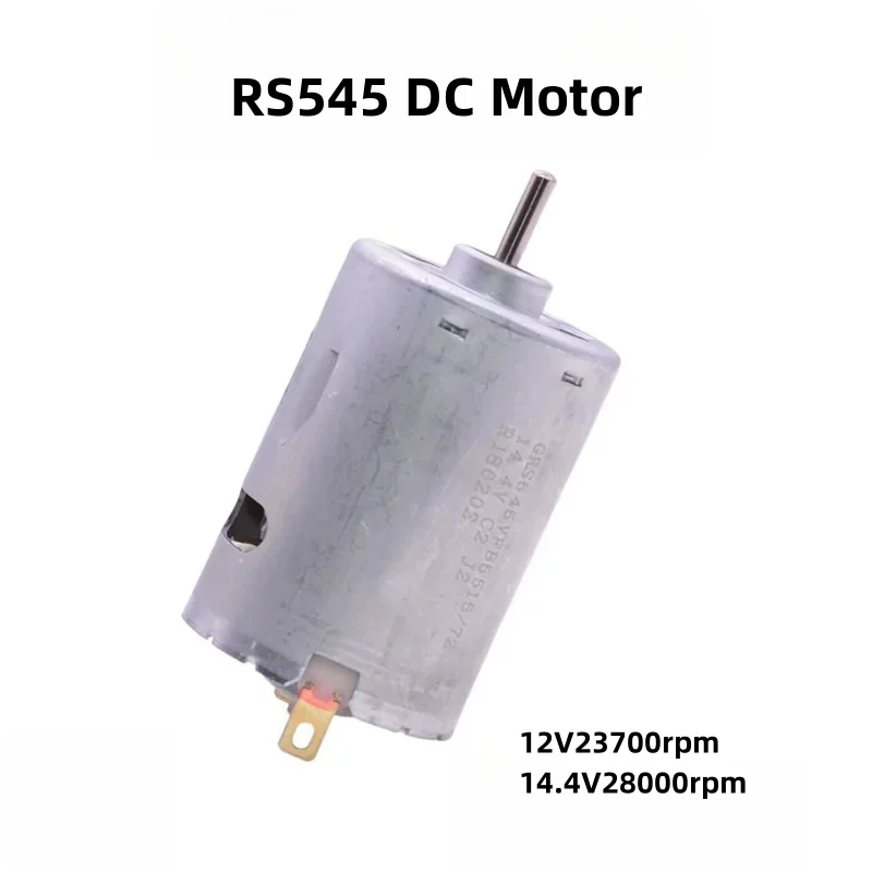 12V23700rpm/14.4V28000rpm RS545 Micro DC Motor High Power/Speed Front Ball Bearing Fan/DIY Model/Electric Drill