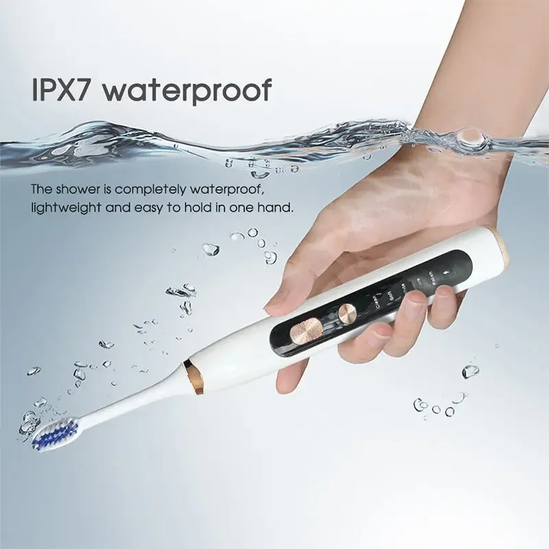 Teeth Whitening USB Rechargeable IPX7 Waterproof Adult Electric Toothbrush Gift Box Set Electric Sonic Toothbrush 5 Modes