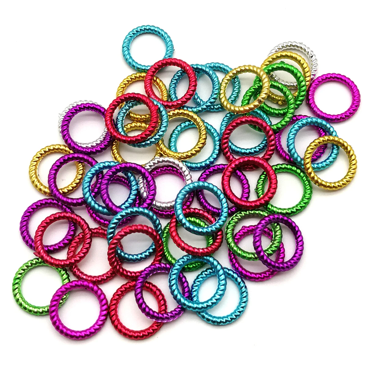 

50/100Pcs Plastic Tube Hair Rings Can Not Open Beads for Braids Hair Beads Hair Braid Accessories