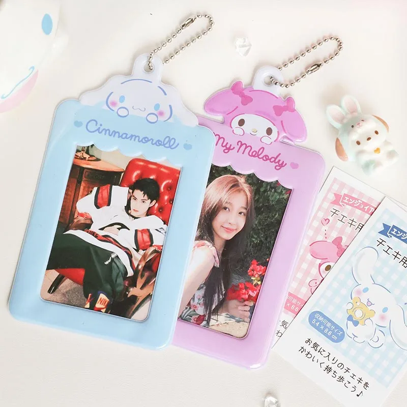 Imagem -04 - Lot Sanrio Melody Pochacco Card Holder Kawaii Kuromi Keyring Bank Card id Bus Card Holders Keychain Stationery Gift 30 Pcs